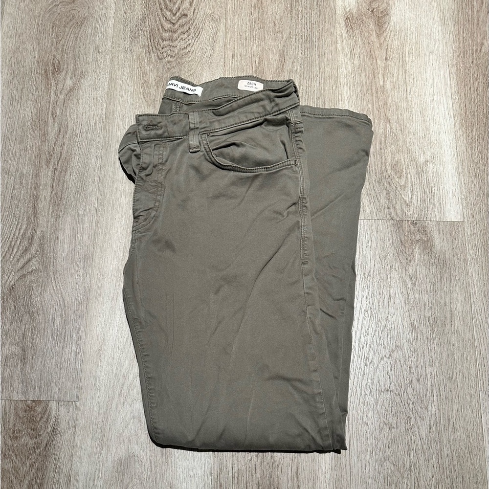 Mavi Men's Olive Green Jeans
